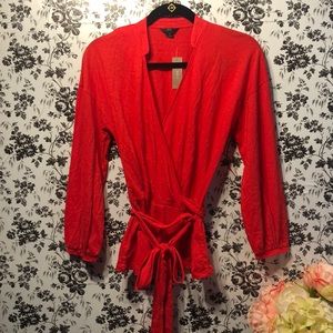 Jcrew kind sleeve wrap top